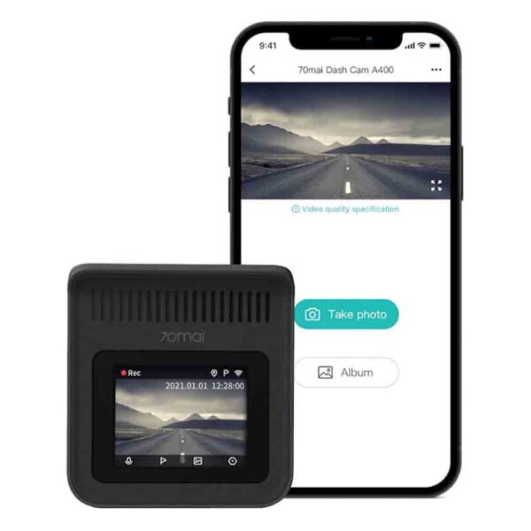 70mai Dash Cam A400 with Rear Cam Set - Image 2