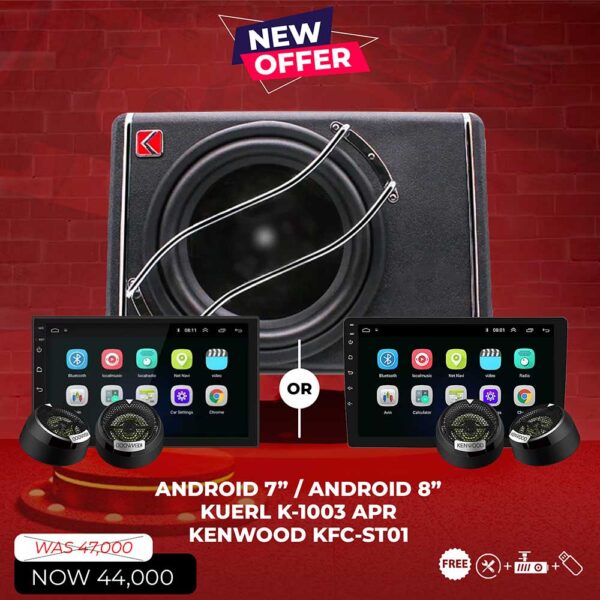ANDROID 7" / ANDROID 8" KUERL APR-1021 APR KENWOOD KFC-STO1 Package